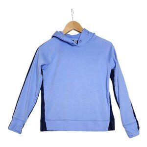 Athleta Girl Hooded Two Tone Pullover Sweater size L 12 Purple‎